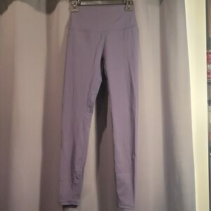 Born Primitive Women's Heather Grey Ankle Leggings Size L Stretch Yoga Gym Logo
